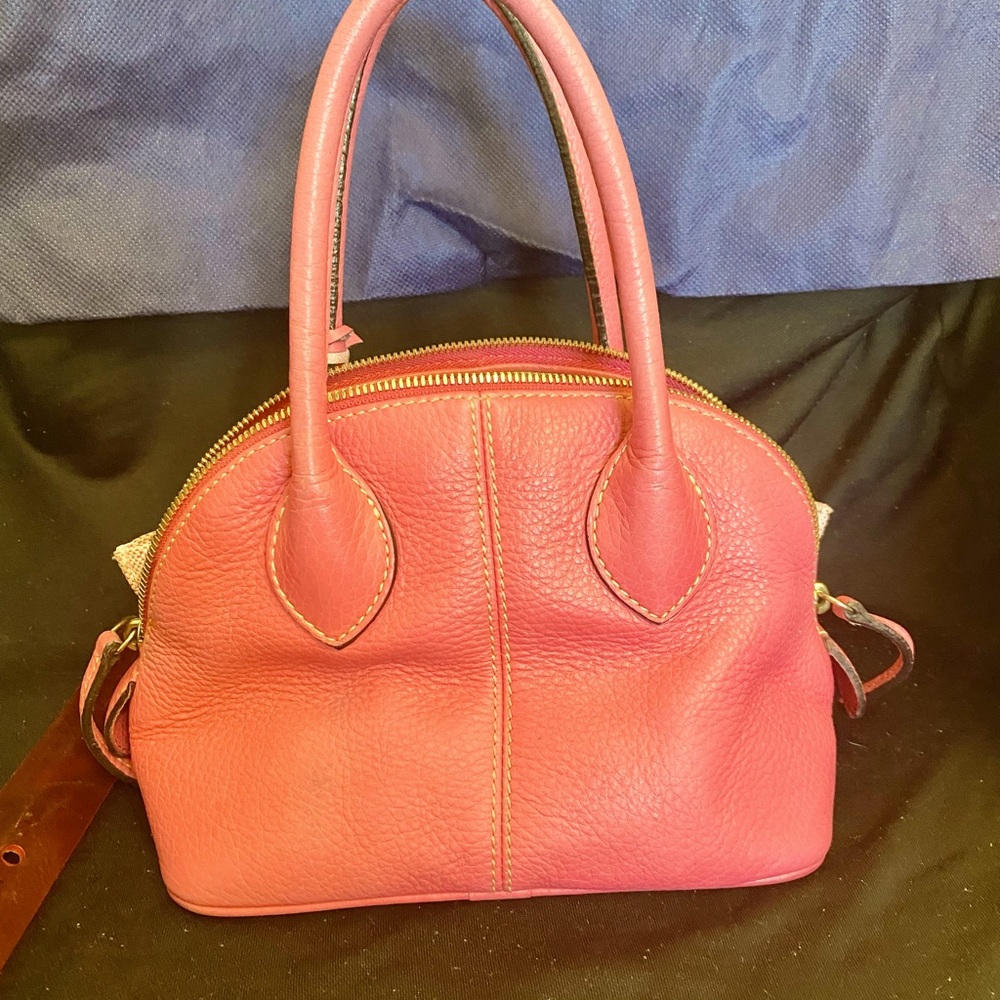 Dooney & Burke small pebble grain dome handbag in pink